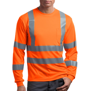 CornerStone® - ANSI 107 Class 3 Long Sleeve Snag-Resistant Reflective T-Shirt.