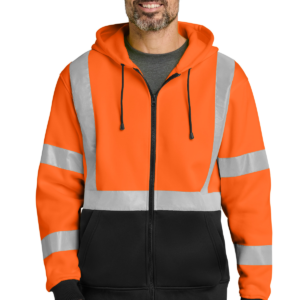 CornerStone® A107 Class 3 Heavy-Duty Fleece Full-Zip Hoodie