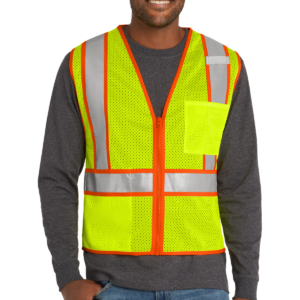 CornerStone ® ANSI 107 Class 2 Mesh Zippered Two-Tone Vest.