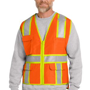 CornerStone ® ANSI 107 Class 2 Surveyor Zippered Two-Tone Vest.