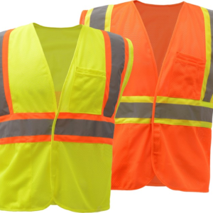 Standard Class 2 Two Tone Mesh Hook & Loop Safety Vest