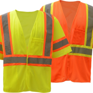 Standard Class 3 Two Tone Mesh Hook & Loop Safety Vest