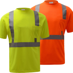 Standard Class 2 Moisture Wicking Short Sleeve Safety T-Shirt with Chest Pocket
