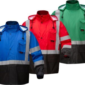 Non-ANSI Premium Hooded Rain Jacket Black Bottom