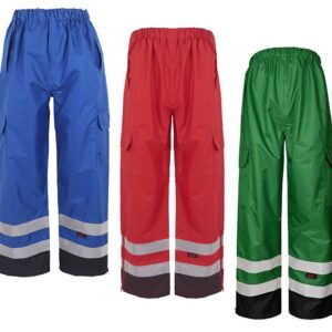 Non-ANSI Multi Color Premium Rain Pants with Black Bottom