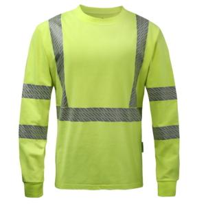 Class 3 ECO-UNIFI 50/50 Recycled Polyester/Cotton Blended Long Sleeve T-Shirt